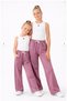 Girl's Stone Detailed Wide-Leg Black Sweatpants – Comfortable & Stylish Design 7836-4m - 2