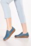 Genuine Leather Anatomical Sole Comfortable Daily Shoes Usl.2201 Blue - 5