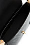 Clamshell Lock Detailed Baguette Women's Shoulder Bag Oslo Black Croco - 4