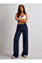 Low Waist Wide Leg Cordless Loose Fit Comfortable Women's Trousers