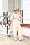Embroidered Cepken Linen Suit with Tie Detail - 5