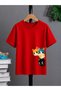 Unisex Oversize T-Shirt Three Cats Printed 100% Cotton T-Shirt Comfortable Fit