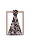 Wild Rose Patterned Silk Shawl 09408-Mink