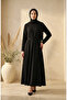 Bürümcük Fabric Belted Dress 0509-04 Black