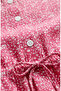Floral patterned waist tie hijab dress 0298-03 pink - 5