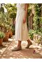 Isla Beige Straw Weave Texture Flat Sole Slip-On Women's Loafer Ballet Shoes - 3