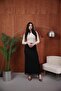 Beulwess Women's Maxi Length Elastic Waist Tulle Black Skirt - 2