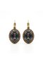 Bronze Vintage Women's Earrings Authentic Copper Jewelry Mystic Topaz Stone Oval Model - 3