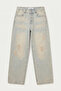 Women's Denim Color 12S6-65 Loose Baggy Fit Denim Jean - 3