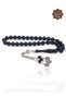 Original Simple Erzurum Oltu Stone Sphere Cut 3-Piece Silver Tassel Prayer Beads 201025520