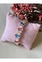 Leaf Motif Colorful Enamel Embroidered Elastic Bracelet - 2