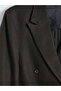 Brown standard fit men's linen blazer jacket from güli̇s store - 3