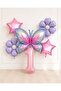 Pink Lilac Themed Butterfly -1- Number Balloon Set