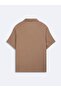 Short Sleeve Buttoned Basic Anthracite Shirt - 2