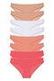 Glb-Stl41414 8 Pieces Super Eco Set Lycra Women's Slip Panties Skin White Powder Fuchsia