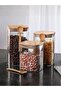 2PCS Borosilicate Glass Storage Jars 1500ml with Bamboo Lid & Spoon, Airtight Container Set - 5