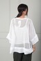 Women's Italian Boat Neck Athlete Mesh Linen Bohemian Blouse - 4
