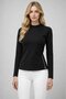 Black Stand Collar Zipper Detailed Blouse – Side Slits & Modern Fit - 2