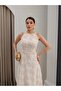 Floral Embroidered Zero-Sleeve Tulle Dress - 2