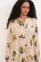 Women's Patterned Long Hijab Dress 1155 - Y.Yellow - 2