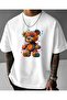 Unisex T-Shirt with Colorful Bear Print, Suitable for Daily Use