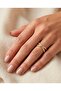 Inlaid Zircon Stone Cross Adjustable Ring - 3