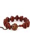 Rudraksha Bracelet for Men, Rudraksha & Date Stone Beaded Bracelet, Handmade Adjustable Spiritual Jewelry - 2