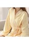 Luxury Bathrobe XL – Soft Plush Unisex Bath Robe with Belt & Pockets – Creamy Off White / Light Yellow - 4