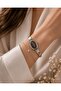 Women's Oval Dial Stone Detailed Elegant Wristwatch – Stylish Design - 2