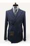 Signature |   Atlantic Navy Blue Double Breasted Suit - 2