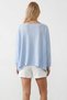 Women's Baby Blue Wrap Cut Pearl Detailed Flowy Blouse Alc-X15533 - 4