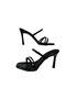Black Thin Heeled Women's Slippers