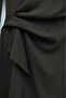 Asymmetrical Crepe Dress with Allerli Skirt - Dark Brown - 5