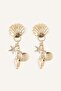 Women's Gold Color Sea Shell Earrings H7003Axns
