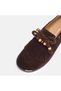 Large Size Women's Genuine Leather De Leather Ue Suede a Loafers -42-43-44-Brown Suede - 8