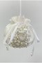 Off-White Bridal Jewelry Pouch, Luxury Vip Appliqued Satin, Bridal Bag, Gold, Money Pouch, Wedding, Nikah, Henna - 2