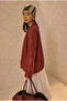 Asymmetrical Cut Leather Jacket Claret Red - 6