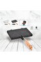 Double Sided Non-Stick Grill Pan, Multipurpose Flip Cooking Pan with Wooden Handle - 2