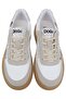 Women's Vegan Leather White Sneakers - The Wise Owl Design - 2