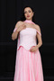 Top Atlas Fabric Bottom Chiffon Satin Designer Dress - Pink - 4