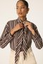 Striped Shirt with Bow Detail