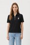 Black Shirt Collar Zipper T-Shirt 8437A - 2