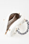 Women's Peony White Scarf Gift Faux Leather Medium Size Zipper Closure Handbag and Shoulder Bag - 4