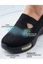 5216 Women's Black Orthopedic Synergy Laceless Comfortable Lightweight Memory Walking Original Mother Daily Cloth Sports Shoes - 2