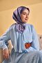 Twill Silk Geo Scarf Lilac 90X90 - 4