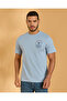 Men Blue Printed T-Shirt