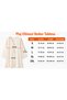 Women Front Back V-Neck Long Spanish Sleeve Back Tie Cotton Camel Mini Swimsuit Top Beach Dress - 4