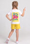 Girl's Cotton T-Shirt Set with Shorts - 3