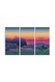 Tablou Canvas La Munte Abstract | 3 Piese