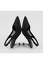 (Park Moda) Closed Toe Women's Heeled Shoes with Drop Stone Detail Black - 3